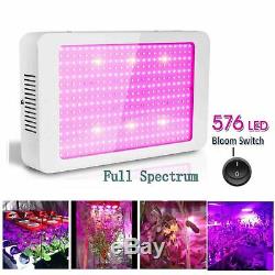 8000W LED Grow Light Full Spectrum Indoor Plant Veg & Flower Dual Switch withUV&IR