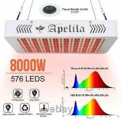 8000W LED Grow Light Indoor Plants Veg Flower Growing Lamp Full Spectrum Lights