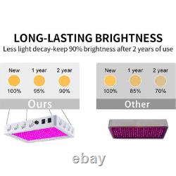 8000W LED Grow Light with Timer Full Spectrum Indoor Hydroponic Veg Bloom Hot