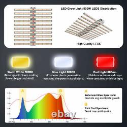 800W LED Grow Light Plants lamp Veg Bloom Full Spectrum Commercial Dimmable IP65