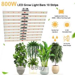 800W Quantum Grow Light withSamsungLED301B 10 Strips for Indoor Plants Veg IR