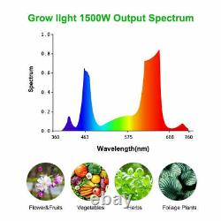 8Pcs 1500W LED Grow Light Full Spectrum Indoor Hydroponic Veg Flower Plant Lamp