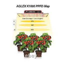 AGLEX 1000W LED Grow Light Full Spectrum for Indoor Plants VEG Flower Adjustable
