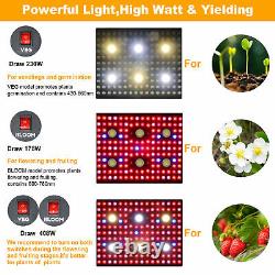 AGLEX 3000W COB LED Grow Light Full Spectrum Hydroponics for Indoor Veg Plants