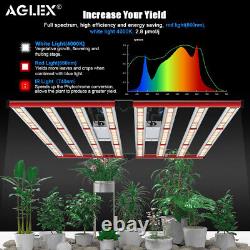 AGLEX 800W LED Grow Lights Full Spectrum Hydroponic Indoor Veg Flower IR