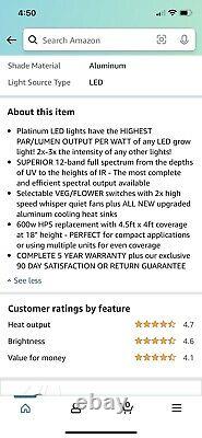 Advanced Platinum Series P450 450w 12-band LED Grow Light DUAL VEG/FLOWER