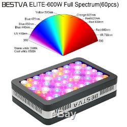 BESTVA Reflector 600W Full Spectrum Hydro LED Grow Light with VEG Bloom Switch