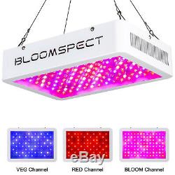 BLOOMSPECT 1000W LED Grow Light Full Spectrum VEG RED BLOOM 3 Modes &Daisy Chain