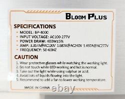 Bloom Plus 4000W LED Grow Light for Indoor Plants Full Spectrum Veg Flower IR