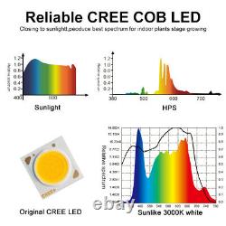 COB 2PCS 3000W Full Spectrum Plant LED Grow Light Bulb Lamp for Hydro Flower Veg