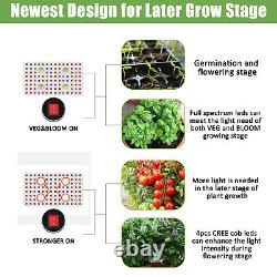 COB LED Grow Light 2000W Spectrum High Yield Plant LAMP Veg Flower Greenhouse