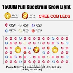 CREE COB 1500W LED Plant Grow Lights Full Spectrum Indoor Hydro Lamp VEG Flower