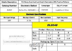 Durolux T5 Ho Indoor Grow Light 4 Ft 8 Bulb Dl8048 Fluorescent Hydroponic Veg