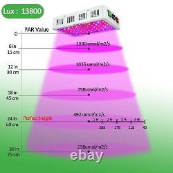 Exlenvce 1500W 1200W 600W LED Grow Light Full Spectrum for Indoor Plants Veg