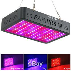 FAMURS 1000W Triple Chips LED Grow Light Full Spectrum with Veg and Bloom Switch