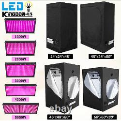 Full Spectrum LED Grow Light 4000W 3000W 2000W 1000W + Grow Tent Kit Indoor Veg