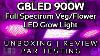 G8led 900 Watt Mega Full Spectrum Veg Flower Led Grow Light Unboxing Review Par Testing