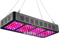 GREENGO 1200W LED Grow Light with Veg & Bloom Switch 3 Chips LED Plant Grow Lamp