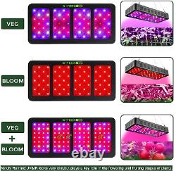 GREENGO 1200W LED Grow Light with Veg & Bloom Switch 3 Chips LED Plant Grow Lamp