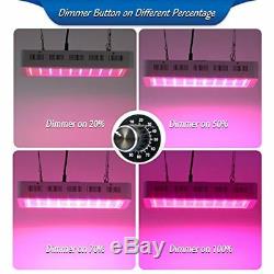 Galaxyhydro Dimmable LED Grow Light 300W Indoor Plants Lights UV IR Veg Flower