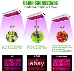 HONORSEN Newest Grow Light 2000W Full Spectrum Led Growing Light Veg Bloom Dual