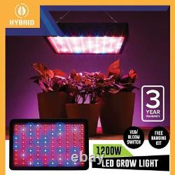 Hybrid 1200W LED Grow Light Full Spectrum Veg Flower Indoor Plant Lamp Panel