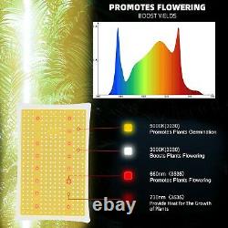 Indoor Dimmable 100W LED Grow Light Lamp Full Spectrum Light Plants Veg Flower