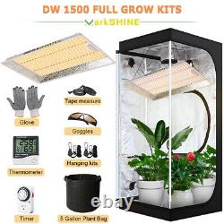 LED Grow Light Full Spectrum DW 1500W for Indoor Plants Veg Bloom IR Tent Kit