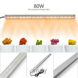LED Grow Light Tube 80W Lamps Bar Full Spectrum Plants Flowers Indoor Veg Seeds