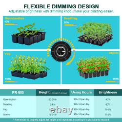 LED Grow Lights 1000W Dimmable 3x3ft Full Spectrum for Indoor Plants Veg Flower