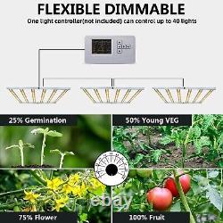 Linkable 640W 6 Bar LED Grow Light Full Spectrum Seedling Veg Hydroponic Growing