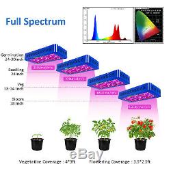 MEIZHI 450W LED Grow Light Full Spectrum for Indoor Plants Veg Bloom Lamp Panel
