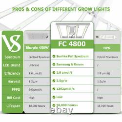 Mars Hydro FC 4800 Led Grow Light Full Spectrum UV IR Samsung Veg Greenhouse