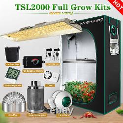 Mars Hydro TSL 2000W Led Grow Light+4'x2' Indoor Tent Veg Flower Carbon Filter