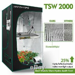 Mars Hydro TSW 2000W Led Grow Light+4'x4' Indoor Tent Full Grow Kits Veg Flower