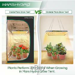 Mars Hydro TSW 2000W Led Grow Light+4'x4' Indoor Tent Full Grow Kits Veg Flower