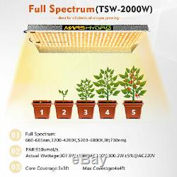 Mars Hydro TSW 2000W set LED Grow Lights Hydroponics Lamp Indoor Veg Flowering