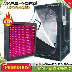 Mars II 1600W LED Grow Light Veg Flower+48x48x78 Indoor Grow Tent Room Hut