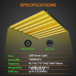 PHLIZON 1000W Grow Light Bar Samsungled Full Spectrum Folded Indoor Lamp Flower