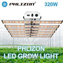 PHLIZON 2023 New BA400W LED Grow Light 5×5ft Daisy Chain Dimmable Full Spectrum