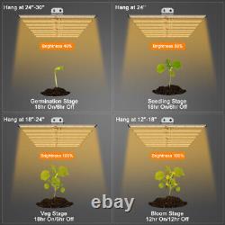 PHLIZON 640W PB-8 LED Grow Light Full Spectrum Commercial Plants Veg Flower