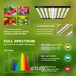 PHLIZON 6500 640W LED Grow Sunlight Plant Light Fixtures Full Spectrum Grow Lamp