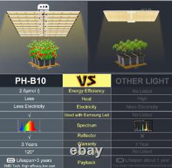 PHLIZON 800W LED Grow Light Bar Strip Indoor Commercial Plant Lamp IR Flower Veg