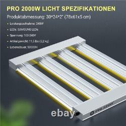 PRO 2000W LED Grow Light 4x4ft Full Spectrum Plant Lamp for Indoor Commercial UL