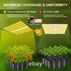 Phlizon 1000W LED Grow Light Bar Strip Full Spectrum Commercial Plants Veg Bloom