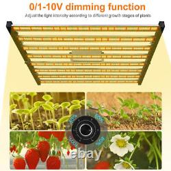 Phlizon 1000W LED Grow Light Bars Full Spectrum CO2 Commercial Plant Veg Flower