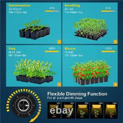 Phlizon 1000W Sunlike Samsung LED Grow Light for Medical Indoor Plant Veg Flower