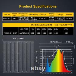 Phlizon 1000With640With450W Foldable LED Grow Plant Light Commercial Growing lamp AU