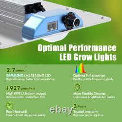 Phlizon 2000W 1000W LED Samsung LM301B Grow Light Dimmable for Indoor Veg Flower