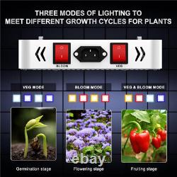 Phlizon 2000W LED Grow Lights Full Spectrum Veg Bloom Dual Switch Indoor Plants